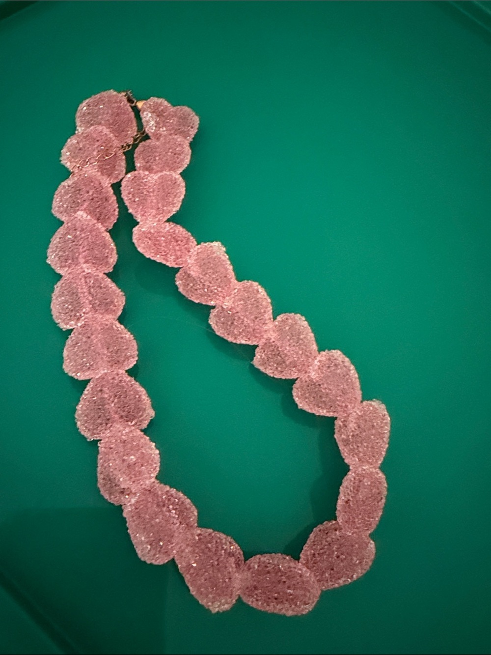 Pink Heart Jelly candy Statement Necklace - Women Jewelry